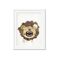 Picture of Roaring Lion cub _GroupedProduct_Rectangle_Portrait_Mini_ _GroupedProduct_Rectangle_Portrait_Framed_Matted_