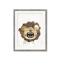 Picture of Roaring Lion cub _GroupedProduct_Rectangle_Portrait_Mini_ _GroupedProduct_Rectangle_Portrait_Framed_Matted_