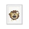 Picture of Roaring Lion cub _GroupedProduct_Rectangle_Portrait_Mini_ _GroupedProduct_Rectangle_Portrait_Framed_Matted_