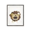 Picture of Roaring Lion cub _GroupedProduct_Rectangle_Portrait_Mini_ _GroupedProduct_Rectangle_Portrait_Framed_Matted_