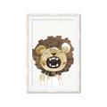 Picture of Roaring Lion cub _GroupedProduct_Rectangle_Portrait_Mini_ _GroupedProduct_Rectangle_Portrait_Framed_Matted_