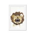 Picture of Roaring Lion cub _GroupedProduct_Rectangle_Portrait_Mini_ _GroupedProduct_Rectangle_Portrait_Framed_Matted_