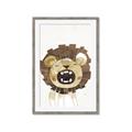 Picture of Roaring Lion cub _GroupedProduct_Rectangle_Portrait_Mini_ _GroupedProduct_Rectangle_Portrait_Framed_Matted_