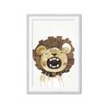 Picture of Roaring Lion cub _GroupedProduct_Rectangle_Portrait_Mini_ _GroupedProduct_Rectangle_Portrait_Framed_Matted_