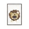 Picture of Roaring Lion cub _GroupedProduct_Rectangle_Portrait_Mini_ _GroupedProduct_Rectangle_Portrait_Framed_Matted_