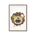 Picture of Roaring Lion cub _GroupedProduct_Rectangle_Portrait_Mini_ _GroupedProduct_Rectangle_Portrait_Framed_Matted_
