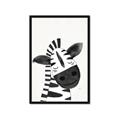 Picture of Smiling Zebra _GroupedProduct_Rectangle_Portrait_Mini_ _GroupedProduct_Rectangle_Portrait_Framed_Matted_