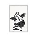 Picture of Smiling Zebra _GroupedProduct_Rectangle_Portrait_Mini_ _GroupedProduct_Rectangle_Portrait_Framed_Matted_