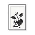 Picture of Smiling Zebra _GroupedProduct_Rectangle_Portrait_Mini_ _GroupedProduct_Rectangle_Portrait_Framed_Matted_