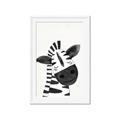 Picture of Smiling Zebra _GroupedProduct_Rectangle_Portrait_Mini_ _GroupedProduct_Rectangle_Portrait_Framed_Matted_