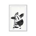 Picture of Smiling Zebra _GroupedProduct_Rectangle_Portrait_Mini_ _GroupedProduct_Rectangle_Portrait_Framed_Matted_