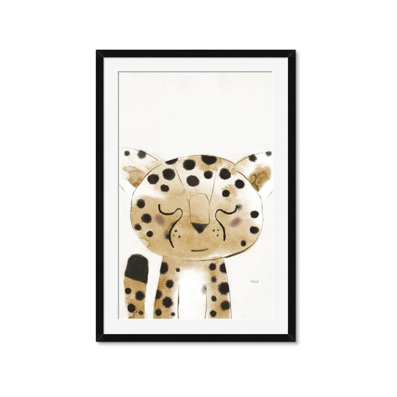 Picture of Sleepy Cheetah _GroupedProduct_Rectangle_Portrait_Mini_ _GroupedProduct_Rectangle_Portrait_Framed_Matted_