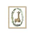 Picture of Palm Wreath Giraffe _GroupedProduct_Rectangle_Portrait_Mini_ _GroupedProduct_Rectangle_Portrait_Framed_Matted_