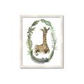 Picture of Palm Wreath Giraffe _GroupedProduct_Rectangle_Portrait_Mini_ _GroupedProduct_Rectangle_Portrait_Framed_Matted_