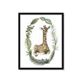 Picture of Palm Wreath Giraffe _GroupedProduct_Rectangle_Portrait_Mini_ _GroupedProduct_Rectangle_Portrait_Framed_Matted_