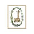 Picture of Palm Wreath Giraffe _GroupedProduct_Rectangle_Portrait_Mini_ _GroupedProduct_Rectangle_Portrait_Framed_Matted_