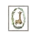 Picture of Palm Wreath Giraffe _GroupedProduct_Rectangle_Portrait_Mini_ _GroupedProduct_Rectangle_Portrait_Framed_Matted_