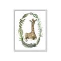 Picture of Palm Wreath Giraffe _GroupedProduct_Rectangle_Portrait_Mini_ _GroupedProduct_Rectangle_Portrait_Framed_Matted_
