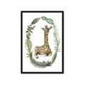 Picture of Palm Wreath Giraffe _GroupedProduct_Rectangle_Portrait_Mini_ _GroupedProduct_Rectangle_Portrait_Framed_Matted_
