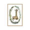 Picture of Palm Wreath Giraffe _GroupedProduct_Rectangle_Portrait_Mini_ _GroupedProduct_Rectangle_Portrait_Framed_Matted_