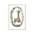 Picture of Palm Wreath Giraffe _GroupedProduct_Rectangle_Portrait_Mini_ _GroupedProduct_Rectangle_Portrait_Framed_Matted_