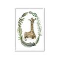 Picture of Palm Wreath Giraffe _GroupedProduct_Rectangle_Portrait_Mini_ _GroupedProduct_Rectangle_Portrait_Framed_Matted_