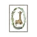 Picture of Palm Wreath Giraffe _GroupedProduct_Rectangle_Portrait_Mini_ _GroupedProduct_Rectangle_Portrait_Framed_Matted_