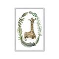 Picture of Palm Wreath Giraffe _GroupedProduct_Rectangle_Portrait_Mini_ _GroupedProduct_Rectangle_Portrait_Framed_Matted_