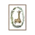 Picture of Palm Wreath Giraffe _GroupedProduct_Rectangle_Portrait_Mini_ _GroupedProduct_Rectangle_Portrait_Framed_Matted_