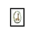 Picture of Palm Wreath Giraffe _GroupedProduct_Rectangle_Portrait_Mini_ _GroupedProduct_Rectangle_Portrait_Framed_Matted_