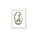 Picture of Palm Wreath Giraffe _GroupedProduct_Rectangle_Portrait_Mini_ _GroupedProduct_Rectangle_Portrait_Framed_Matted_