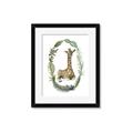 Picture of Palm Wreath Giraffe _GroupedProduct_Rectangle_Portrait_Mini_ _GroupedProduct_Rectangle_Portrait_Framed_Matted_