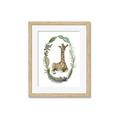 Picture of Palm Wreath Giraffe _GroupedProduct_Rectangle_Portrait_Mini_ _GroupedProduct_Rectangle_Portrait_Framed_Matted_
