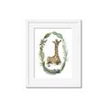 Picture of Palm Wreath Giraffe _GroupedProduct_Rectangle_Portrait_Mini_ _GroupedProduct_Rectangle_Portrait_Framed_Matted_