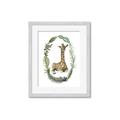 Picture of Palm Wreath Giraffe _GroupedProduct_Rectangle_Portrait_Mini_ _GroupedProduct_Rectangle_Portrait_Framed_Matted_