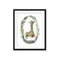 Picture of Palm Wreath Giraffe _GroupedProduct_Rectangle_Portrait_Mini_ _GroupedProduct_Rectangle_Portrait_Framed_Matted_