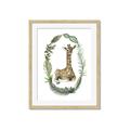 Picture of Palm Wreath Giraffe _GroupedProduct_Rectangle_Portrait_Mini_ _GroupedProduct_Rectangle_Portrait_Framed_Matted_