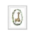 Picture of Palm Wreath Giraffe _GroupedProduct_Rectangle_Portrait_Mini_ _GroupedProduct_Rectangle_Portrait_Framed_Matted_