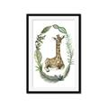 Picture of Palm Wreath Giraffe _GroupedProduct_Rectangle_Portrait_Mini_ _GroupedProduct_Rectangle_Portrait_Framed_Matted_