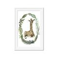 Picture of Palm Wreath Giraffe _GroupedProduct_Rectangle_Portrait_Mini_ _GroupedProduct_Rectangle_Portrait_Framed_Matted_