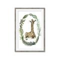 Picture of Palm Wreath Giraffe _GroupedProduct_Rectangle_Portrait_Mini_ _GroupedProduct_Rectangle_Portrait_Framed_Matted_