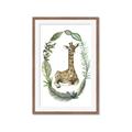 Picture of Palm Wreath Giraffe _GroupedProduct_Rectangle_Portrait_Mini_ _GroupedProduct_Rectangle_Portrait_Framed_Matted_