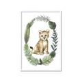 Picture of Palm Wreath Cub _GroupedProduct_Rectangle_Portrait_Mini_ _GroupedProduct_Rectangle_Portrait_Framed_Matted_