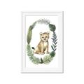 Picture of Palm Wreath Cub _GroupedProduct_Rectangle_Portrait_Mini_ _GroupedProduct_Rectangle_Portrait_Framed_Matted_