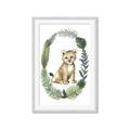 Picture of Palm Wreath Cub _GroupedProduct_Rectangle_Portrait_Mini_ _GroupedProduct_Rectangle_Portrait_Framed_Matted_