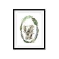 Picture of Elephant Palm Wreath _GroupedProduct_Rectangle_Portrait_Mini_ _GroupedProduct_Rectangle_Portrait_Framed_Matted_