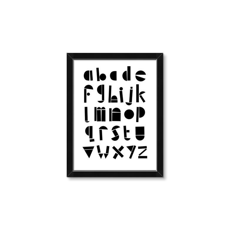 Picture of Black Letter Alphabet _GroupedProduct_Rectangle_Portrait_Mini_ _GroupedProduct_Rectangle_Portrait_Framed_Matted_