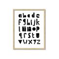 Picture of Black Letter Alphabet _GroupedProduct_Rectangle_Portrait_Mini_ _GroupedProduct_Rectangle_Portrait_Framed_Matted_