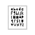 Picture of Black Letter Alphabet _GroupedProduct_Rectangle_Portrait_Mini_ _GroupedProduct_Rectangle_Portrait_Framed_Matted_