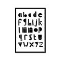 Picture of Black Letter Alphabet _GroupedProduct_Rectangle_Portrait_Mini_ _GroupedProduct_Rectangle_Portrait_Framed_Matted_